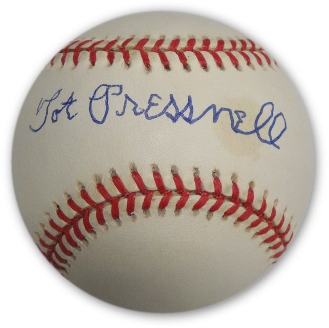 Tot Pressnell Hand Signed Autographed MLB NL Baseball Brooklyn  Dodgers w/ COA