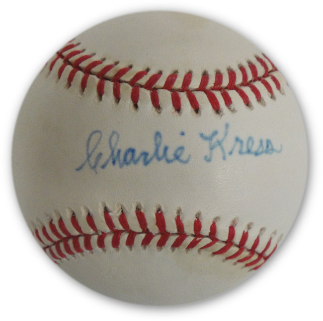 Charlie Kress Hand Signed Autographed MLB NL Baseball Brooklyn LA Dodgers w/ COA