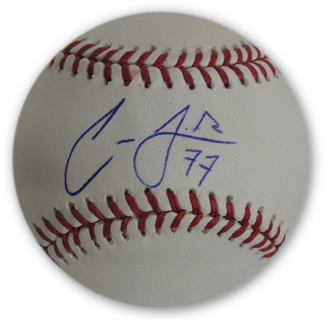 Carlos Frias Hand Signed Autographed MLB Baseball LA Dodgers #77 W/ COA