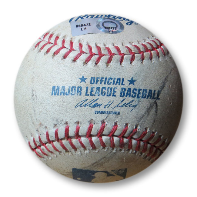 Andre Ethier Game Used Baseball Base Hit vs. Beimel Dodgers 9/19/10 LH969472