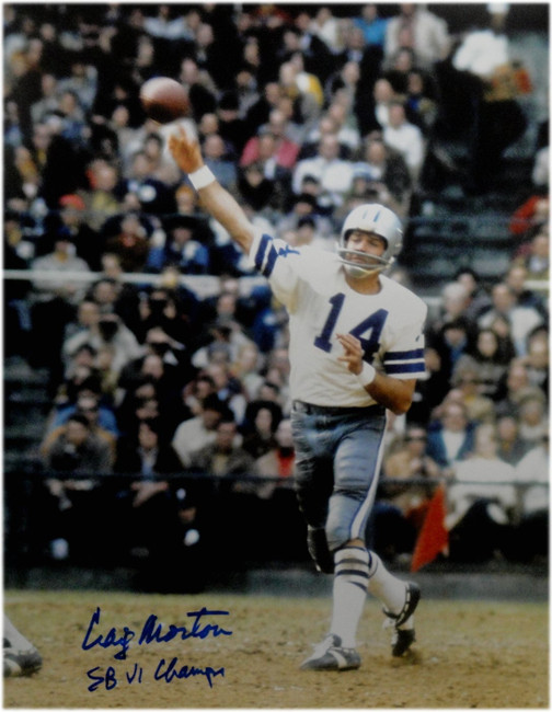 Craig Morton Hand Signed Autographed 11x14 Photo  Cowboys SB Champs IV COA