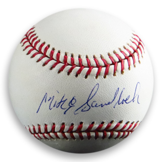 Mike Sandlock Signed Autographed Official NL Baseball Brooklyn Dodgers COA