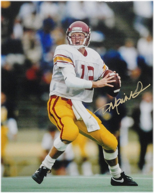 Todd Marinovich Hand Signed Autographed 11x14 Photo USC Two Hands Back Gold Ink