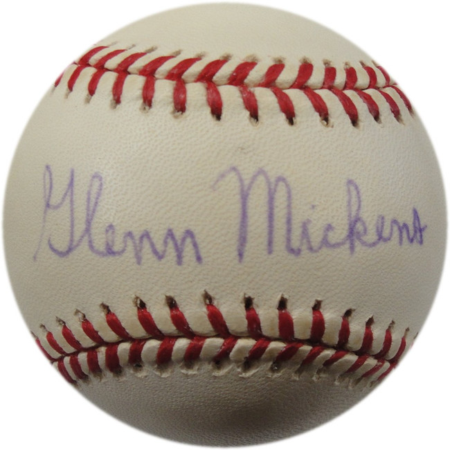 Glenn Mickens Signed Autographed Official NL Baseball Brooklyn Dodgers with COA