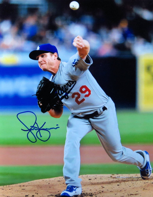 Scott Kazmir Signed Autographed 11X14 Photo LA Dodgers Vertical Pitching w/COA