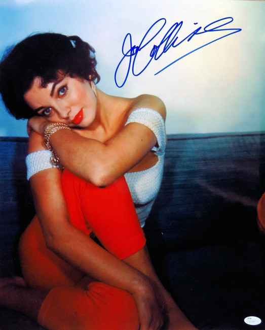Joan Collins Signed Autographed 16X20 Photo Vintage Sexy Gorgeous JSA S71487
