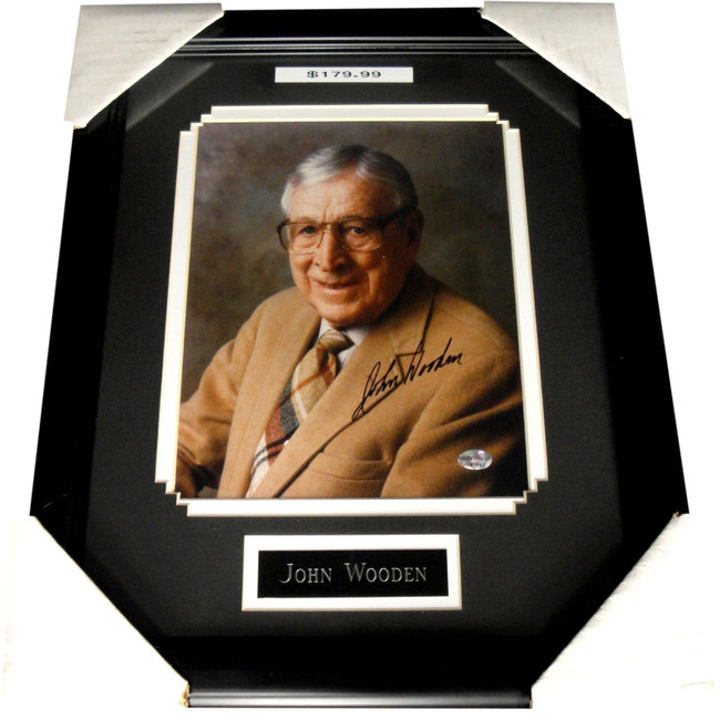 John Wooden Hand Signed Autographed 8x10 Photo UCLA Coach Legend W/ COA