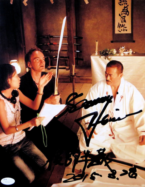 Sonny Chiba Signed Autographed 11X14 Photo Kill Bill w/Tarantino JSA S93321