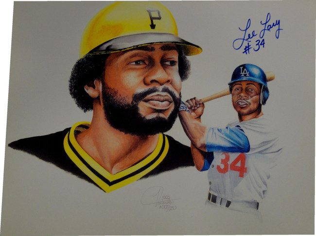 Lee Lacy Signed Autographed 11x14 Poster/Print Pirates Los Angeles Dodgers /30