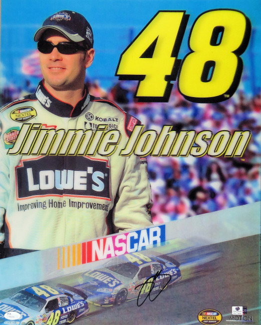 Jimmie Johnson Signed Autographed 16X20 3D Poster Nascar Lowe's #48 JSA T48266