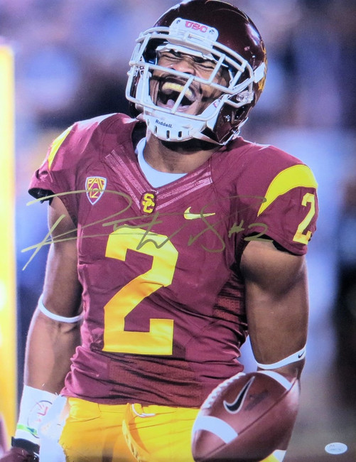 Robert Woods Signed Autographed 16X20 Photo USC Trojans Scream Gold Ink JSA COA