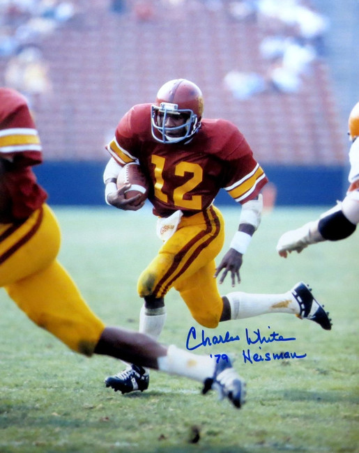 Charles White Signed Autographed 16X20 Photo USC "79 Heisman" Action Shot w/COA