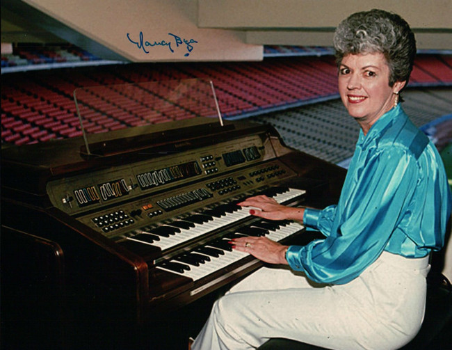 Nancy Bea Signed Autographed 8X10 Photo Dodgers Organist Playing w/COA