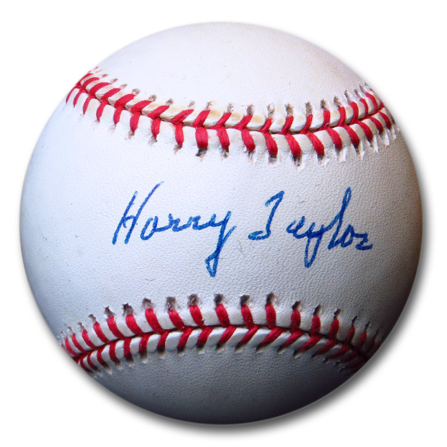 Harry Taylor Signed Autographed NL Baseball (Coleman) Brooklyn Dodgers Beckett