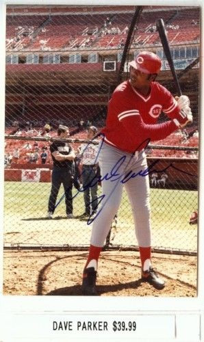 Dave Parker Signed 4 X 6 Photo Auto Autograph Reds
