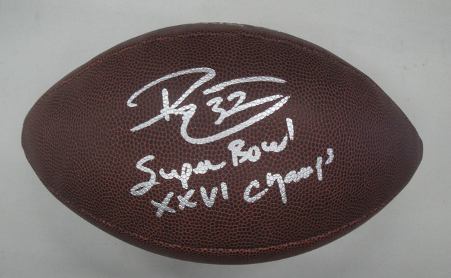 Rickey Ervins Hand Signed Auto NFL Football Super Bowl XXVI Xhamps JSA