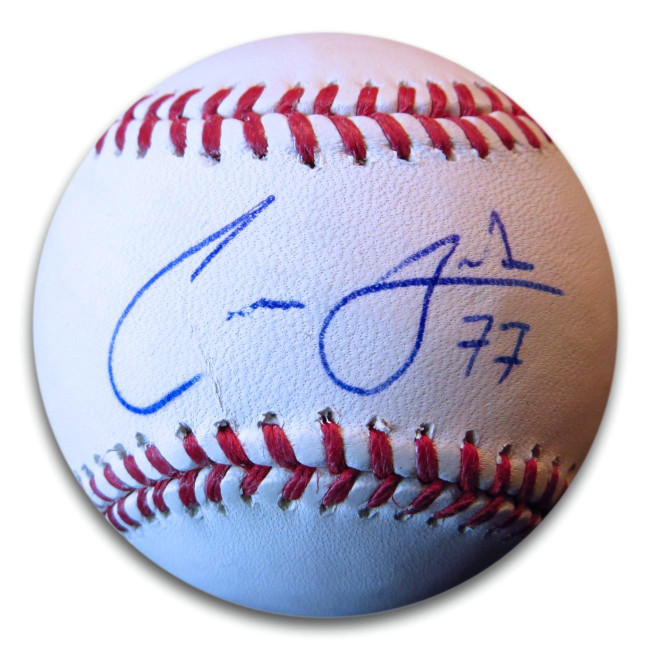 Carlos Frias Signed Autographed Baseball Los Angeles Dodgers #77 w/COA