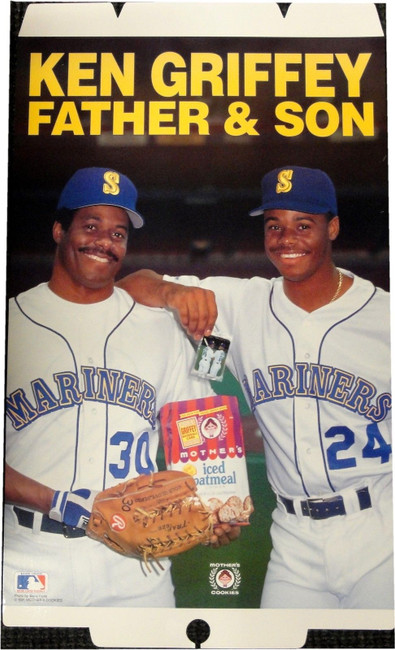 Ken Griffey Father And Son Jr Original Mothers Cookies Advertisement 18"x31" New