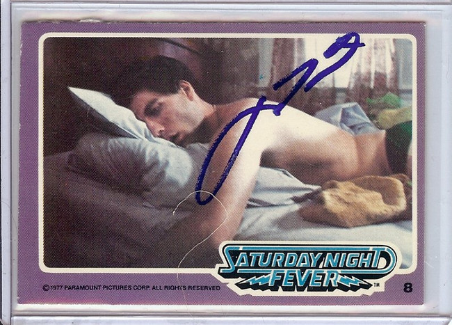 John Travolta Signed Autographed Trading Card Saturday Night Fever 8 JSA U99015