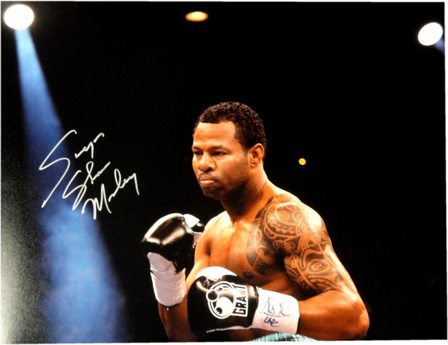 Sugar Shane Mosley Signed Autograph 16x20 Photo Solo shot in Ring COA