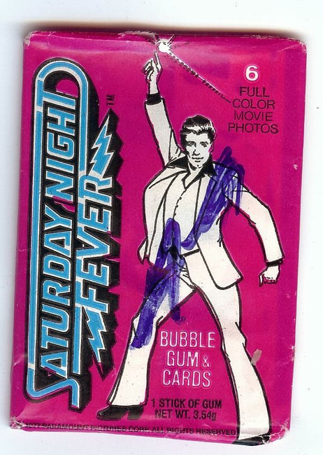 John Travolta Autographed Sealed Trading Card Pack Saturday Night Fever GX31161