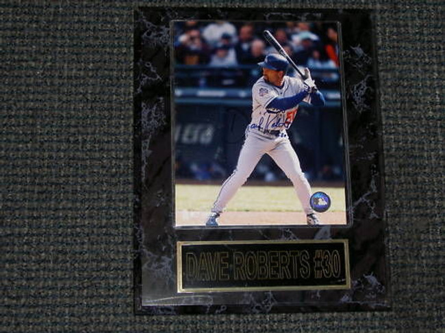 Dave Roberts Autographed Signed 8X10 Photo On A Plaque