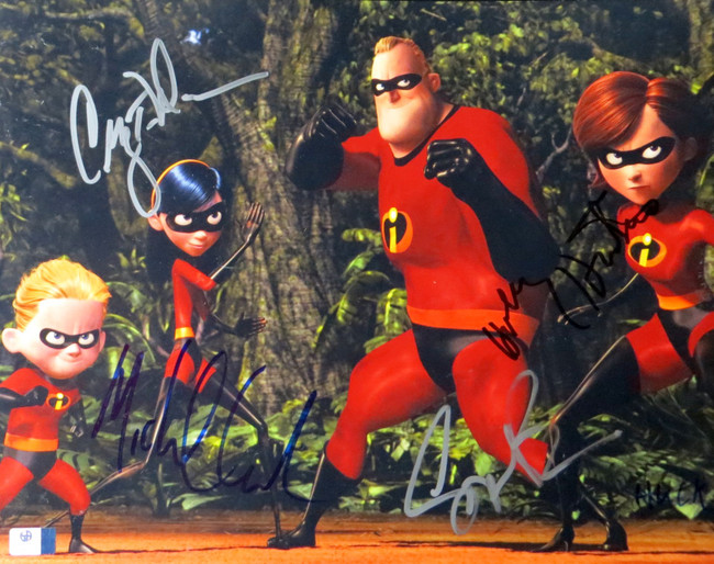 The Incredibles Cast Signed Autographed 11X14 Photo Nelson Bush Hunter GV880150
