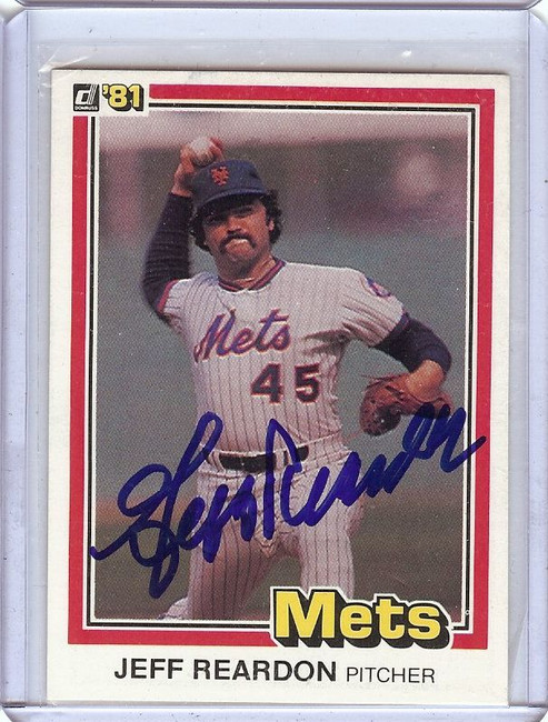 Jeff Reardon Signed Autographed 1981 Donruss Baseball Card Mets GX31215