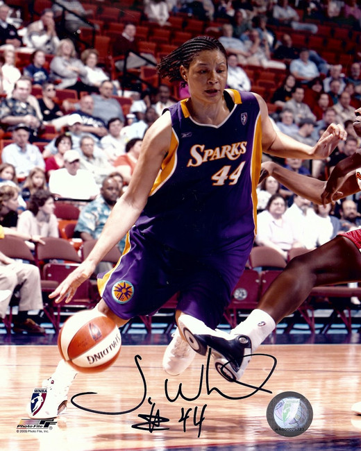 Tamika Whitmore Signed Autographed 8X10 Photo Sparks Action Dribbling WNBA w/COA