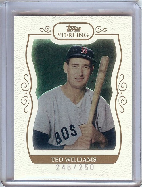 Ted Williams 2008 Topps Sterling White Base Card Red Sox #248/250 251
