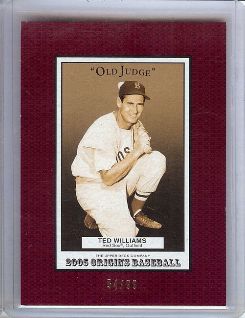 Ted Williams 2005 Upper Deck Origins Old Judge Red Parallel Red Sox #109 54/99