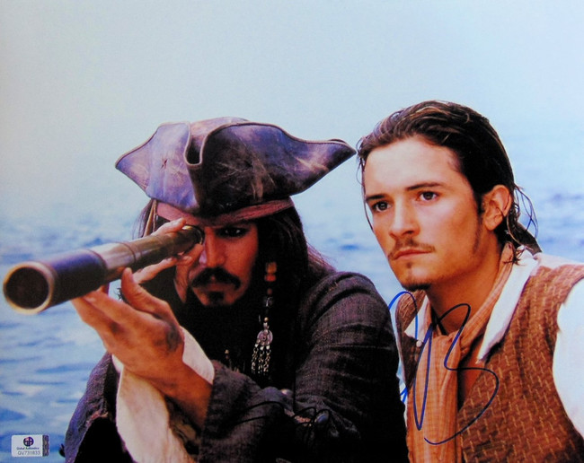 Johnny Depp Orlando Bloom Dual Signed11X14 Photo Pirates of Caribbean GV731833