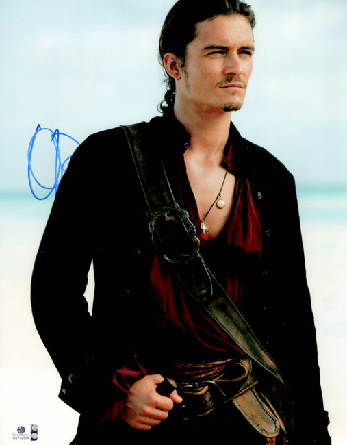 Orlando Bloom Signed Pirates of the Caribbean Zizzle Toy Beckett BAS Witness