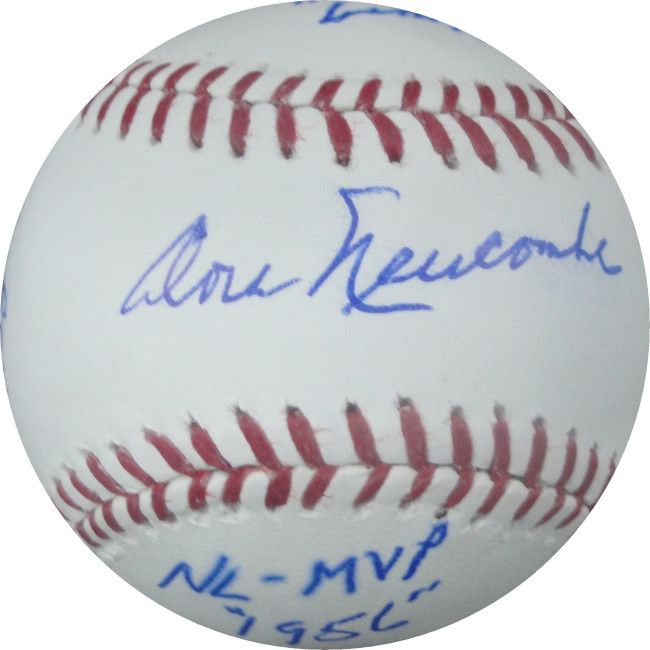 Don Newcombe Signed Autographed MLB Baseball Dodgers Stat Ball Cy Young MVP ROY