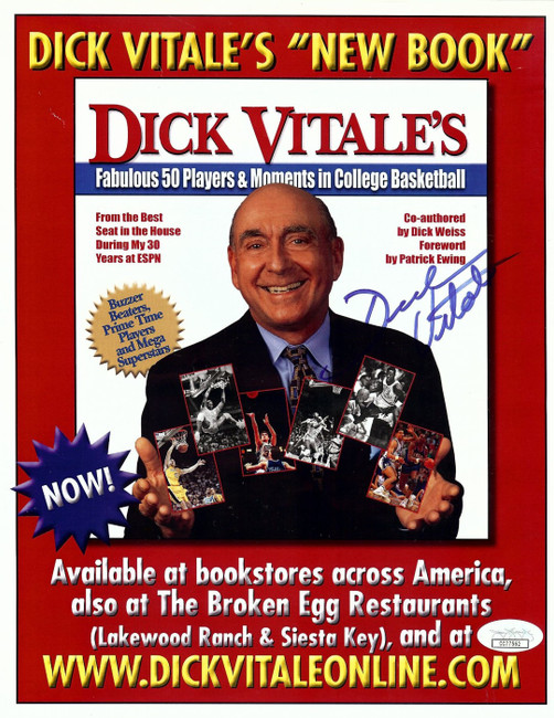Dick Vitale Signed Autographed 8.5X11 Promo Poster NCAA Legend JSA CC77562