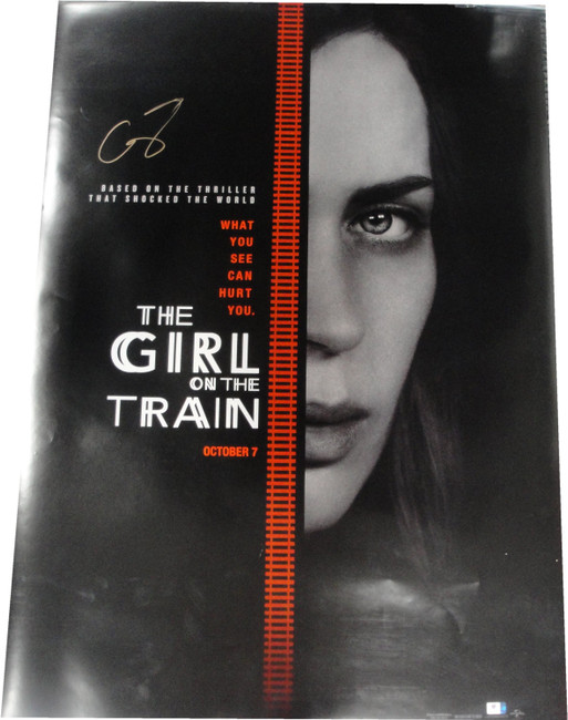 Emily Blunt Hand Signed Autographed 27X40 Poster Girl on the Train GA GV890404