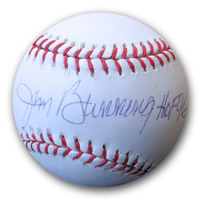 Jim Bunning Signed Autographed MLB Baseball "HOF 96" Phillies Tristar 6231308