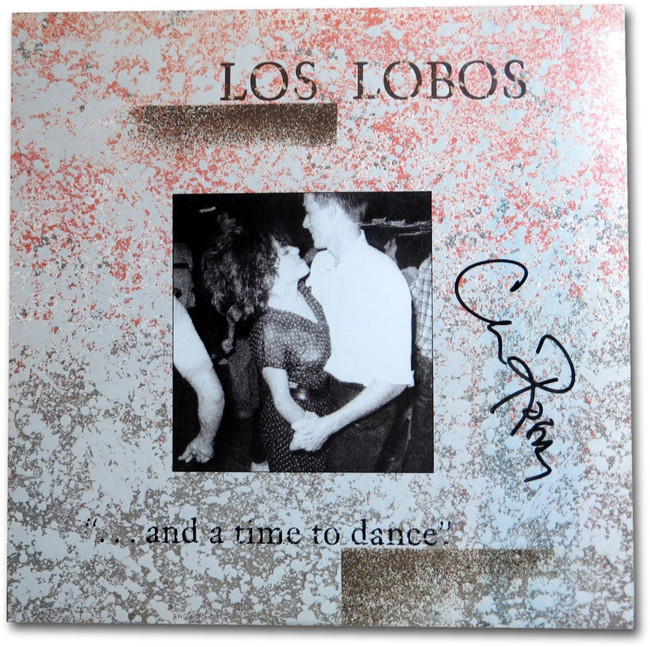 Cesar Rosas Autographed Album Cover Los Lobos and a Time to Dance JSA DD36007