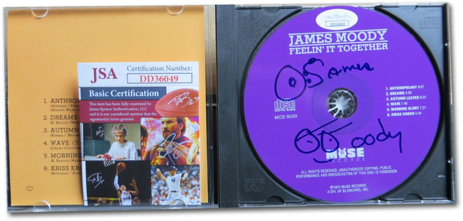 James Moody Signed Autographed CD Feelin' It Together JSA DD36049