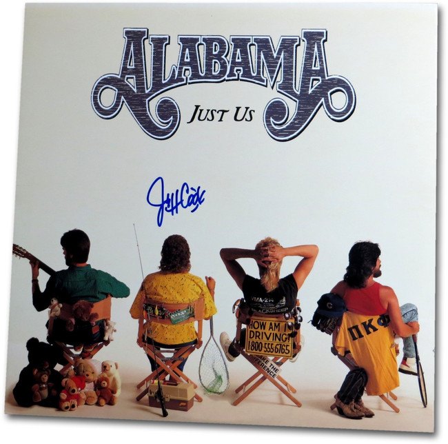 Jeff Cook Signed Autographed Album Cover Alabama  Just Us JSA DD36017