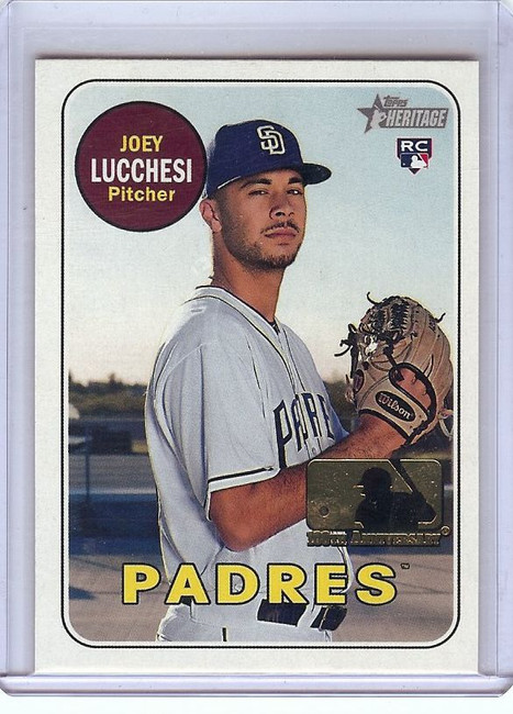 Joey Lucchesi 2018 Topps Heritage RC 100th Anniversary Padres #655 /25