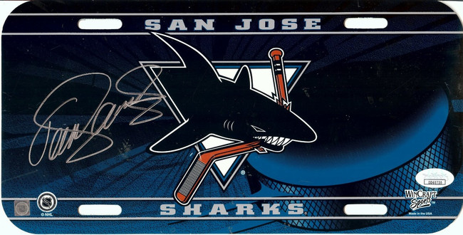 Teemu Selanne Autographed Souvenir License Plate San Jose Sharks JSA DD60730