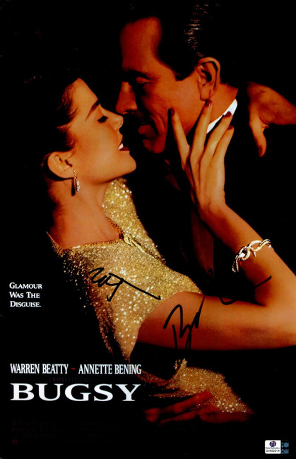 Warren Beatty Barry Levinson Signed Autographed 11x17 Photo Bugsy GV892914