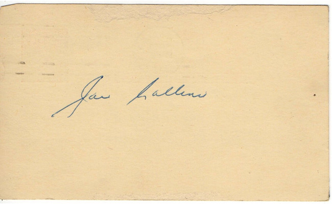 Joe Collins Signed Autographed Vintage Postcard NY Yankees 1957 JSA EE45812