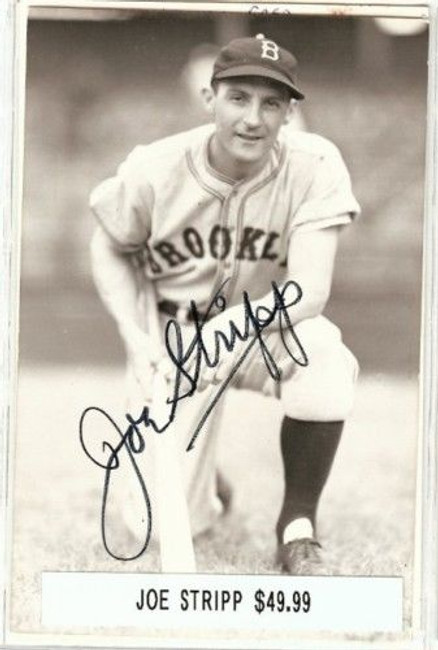 Joe Stripp Signed Vintage Postcard Auto Autograph
