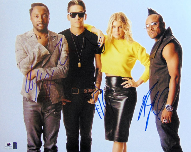 Black Eyed Peas Band Signed Autographed 11X14 Photo Fergie Will.i.Am GV716954