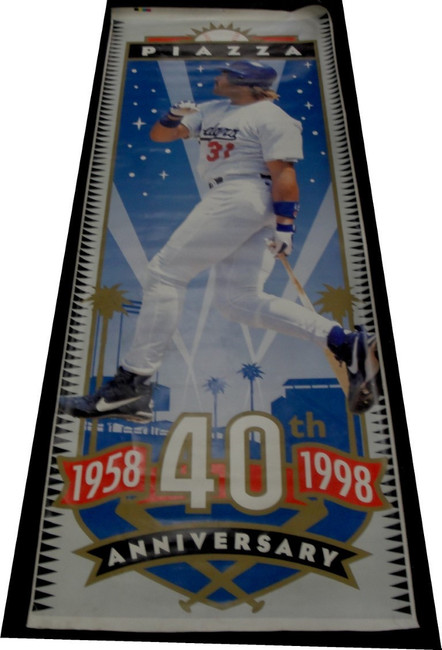 Mike Piazza HUGE Banner 36x99 40th Anniversary From Dodgers Stadium 1958-1998