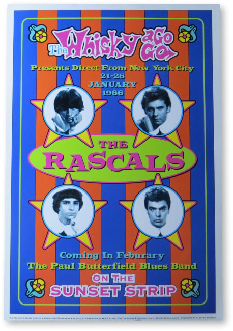 The Rascals 13x19 Poster Whisky-A-Go-Go