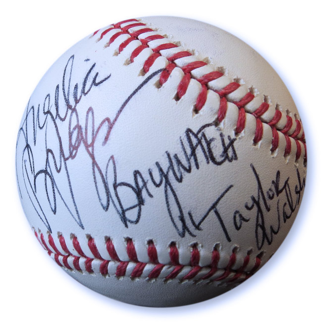 Angelica Bridges Signed Autographed Baseball Baywatch Taylor Walsh JSA GG68742