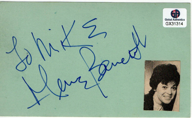 Anne Bancroft Signed Autographed Index Card Hollywood Legend GX31314